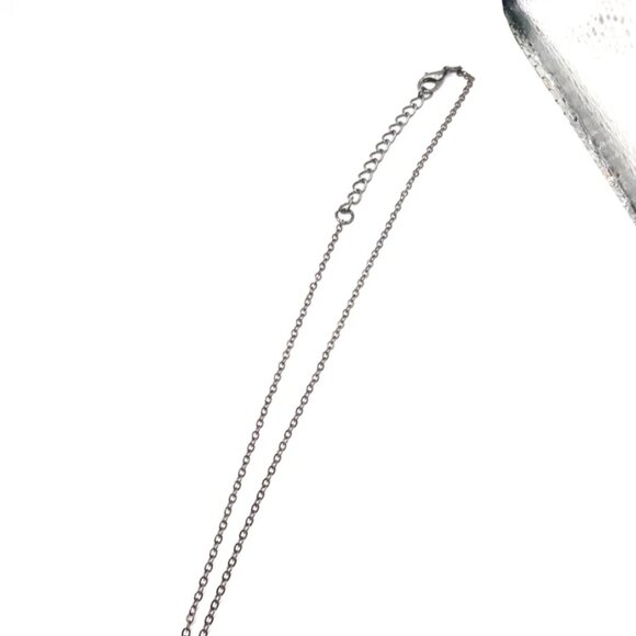 Gothic Red Heart+ Black Rose Pendant 18"-New - Picture 5 of 8